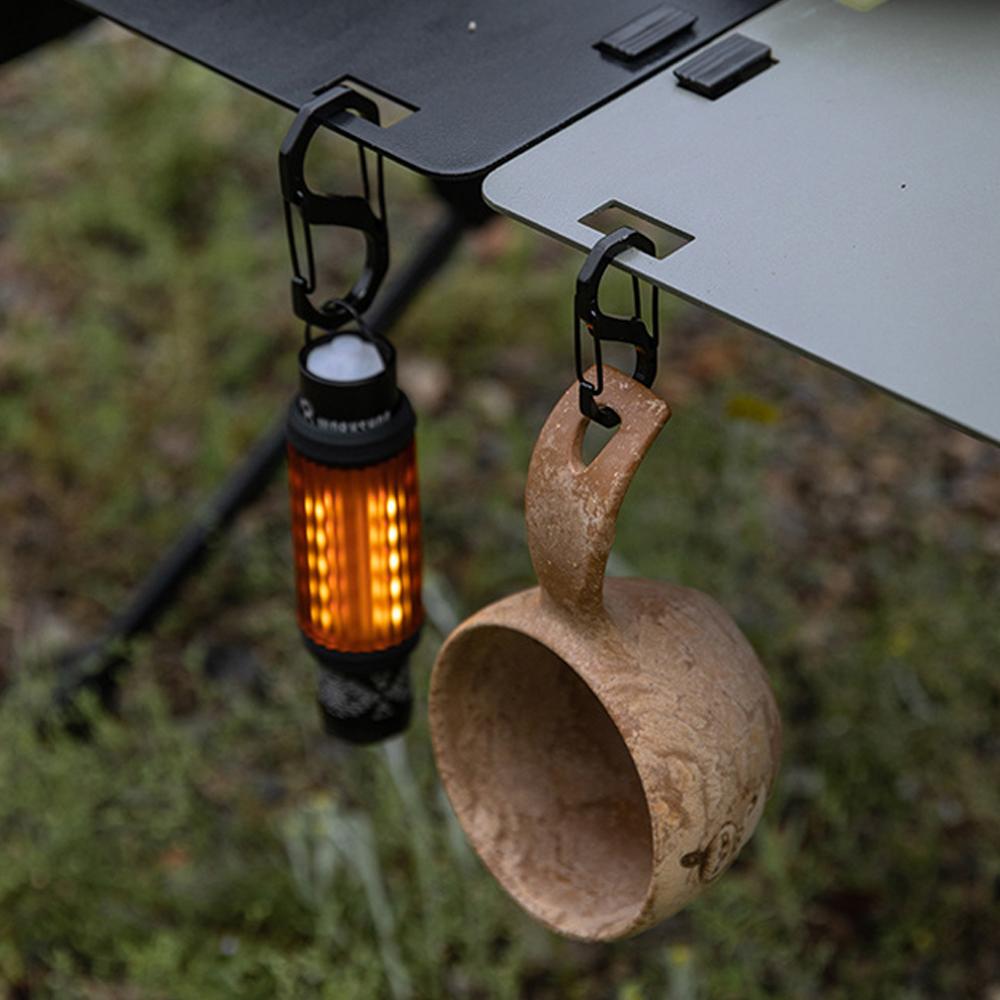 Cârlig în S în aer liber, cârlig multifuncțional din oțel inoxidabil, carabină portabilă pentru rucsac de camping