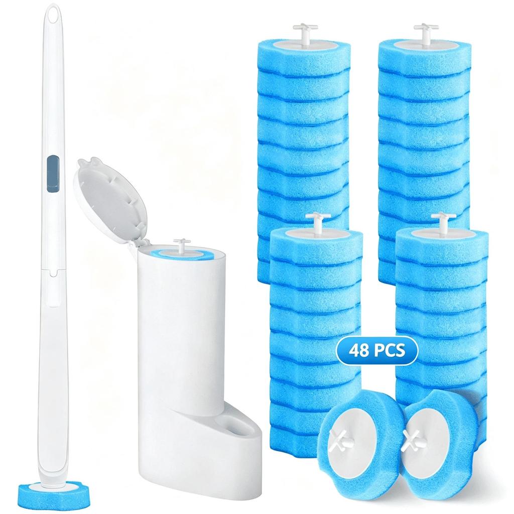 Super Easy Home Disposable Toilet Brush with Replacement Head