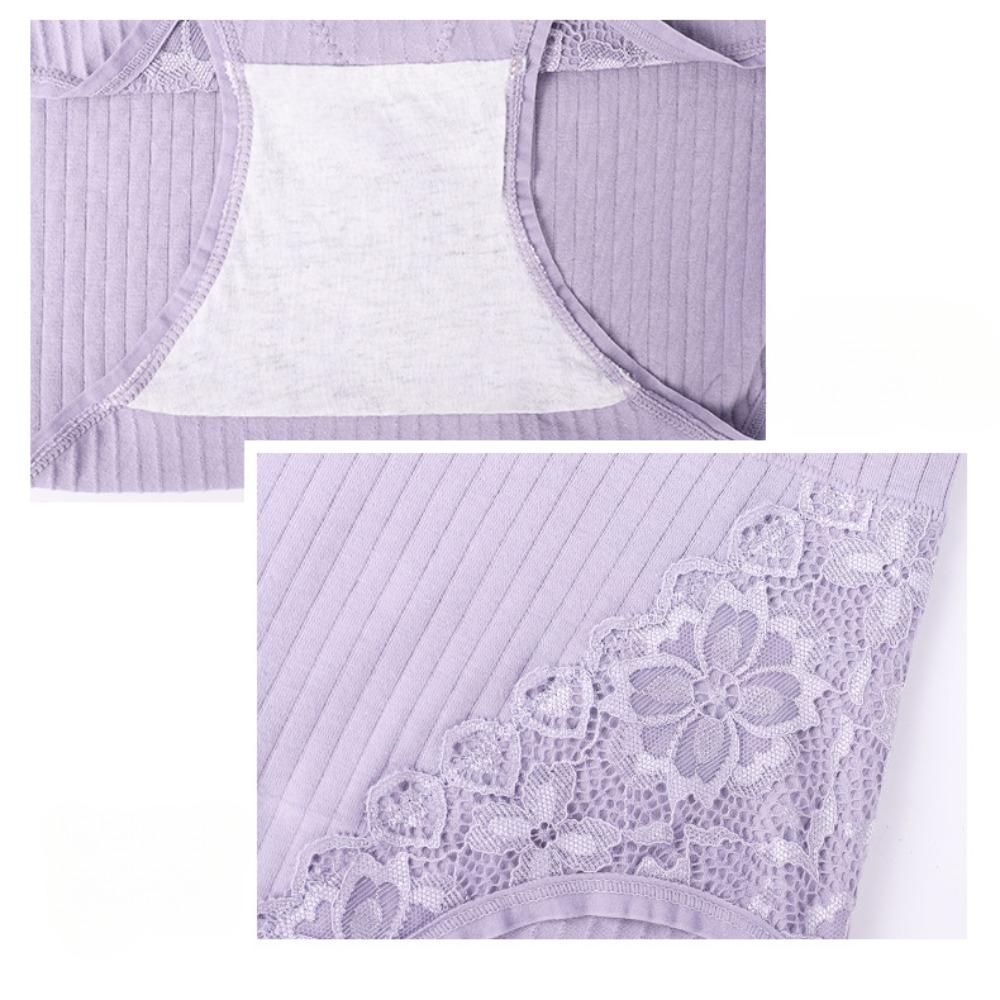 Spitze Hohe Taille Mittleren Alters Mama Stil mit Dreiecksslip Faden Reine Baumwolle Übergröße Damenunterwäsche