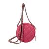 Chanel COCO Mark Matelasse Round Mini Shoulder Bag Lambskin Pink Women A70657 Used