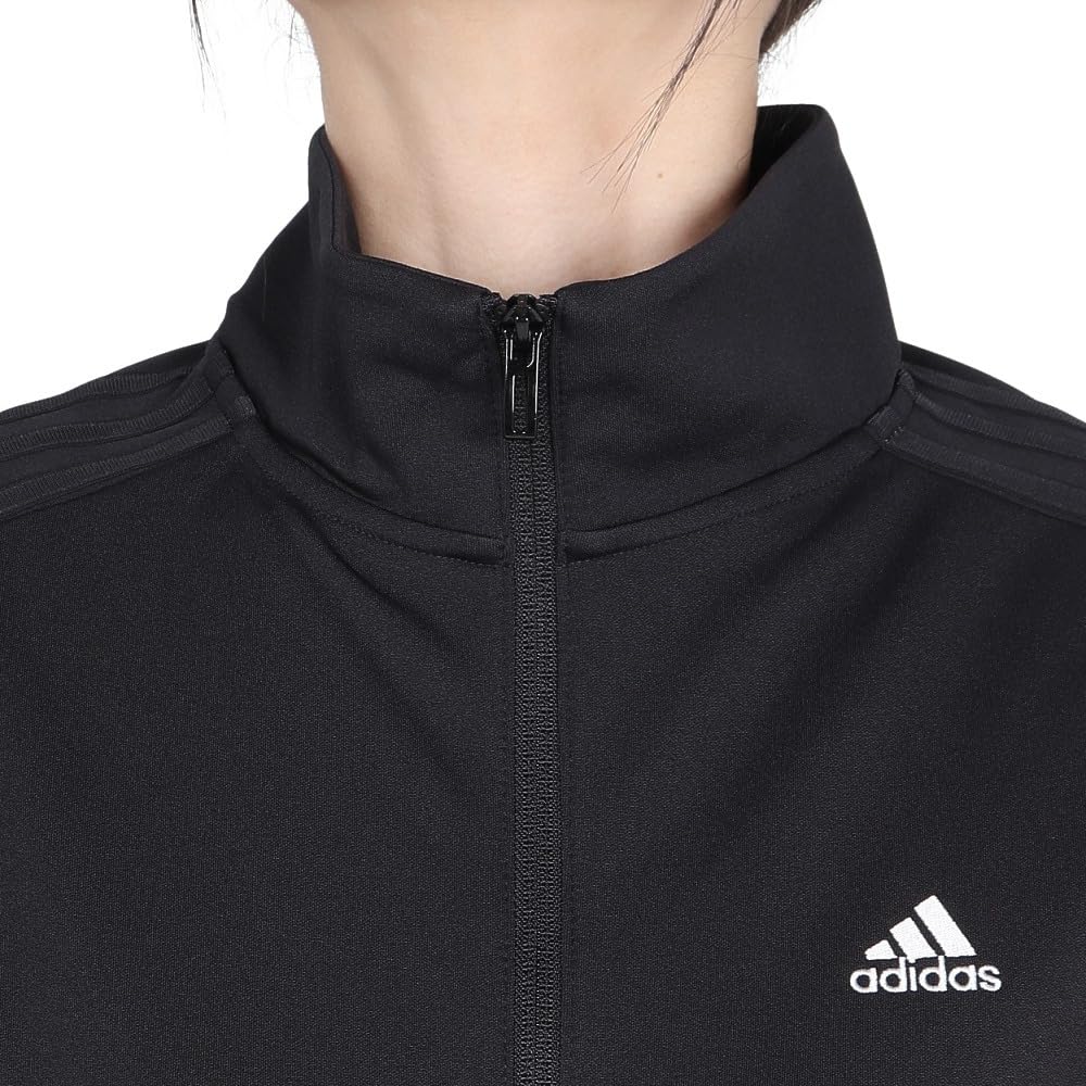 Adidas KTX40 Double Knit Track Black Size XL Women's 3-Stripes Loose-Fit Top, (JG3798),