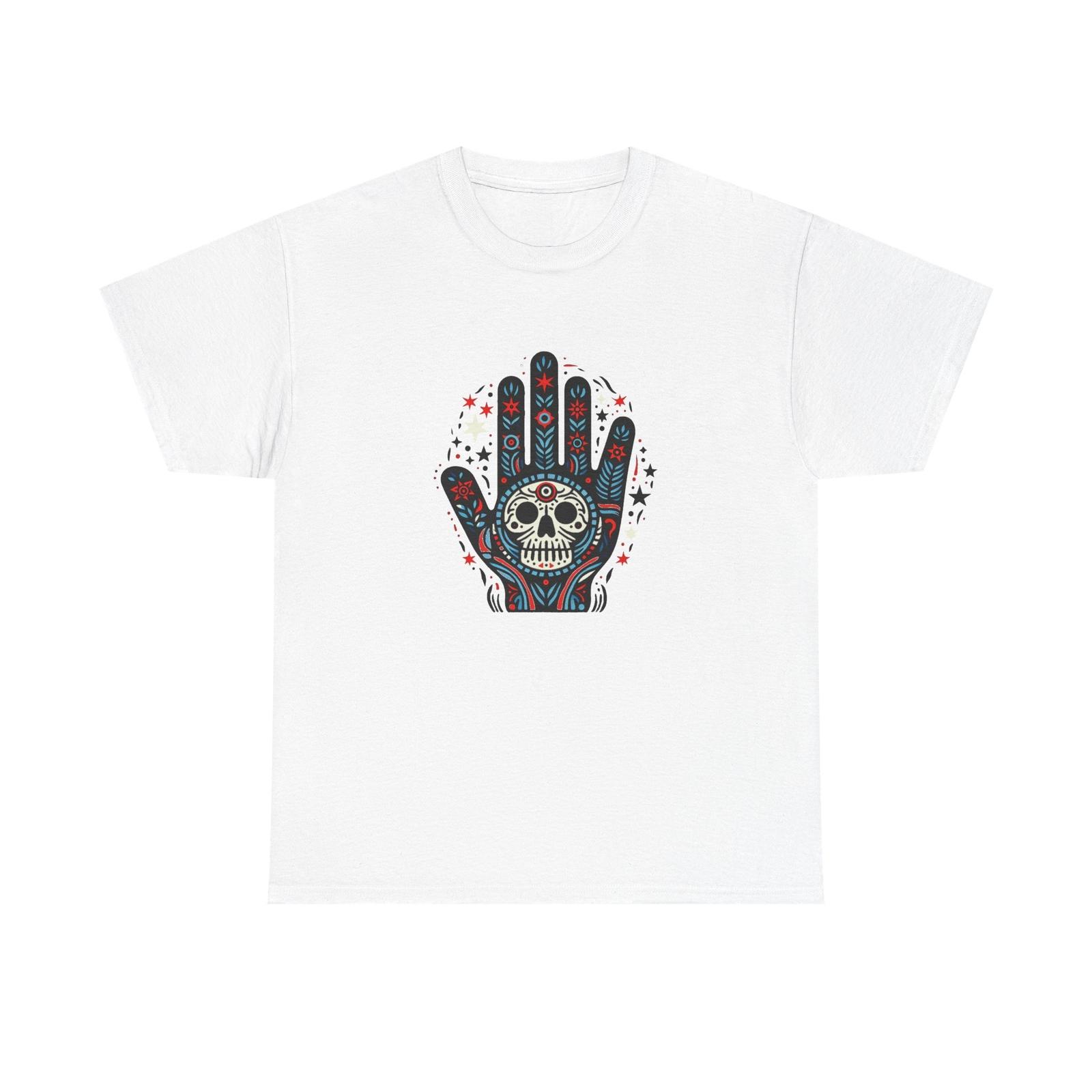 Boho Mojo Hand Skull Graphic - Unisex Heavy Cotton Tee S