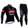 Alpecin New Team Breathable Long Sleeve Men Cycling Jersey Set MTB Bike Clothing Autumn Bicycle Clothes Maillot Ropa Ciclismo