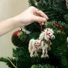 1/3 Stück Elegantes Weihnachts-Pferd 2D Acryl Dekorationen zum Aufhängen an Weihnachtsbäumen als Weihnachts-Heimdekorationen Weihnachtsfeier Geschenke
