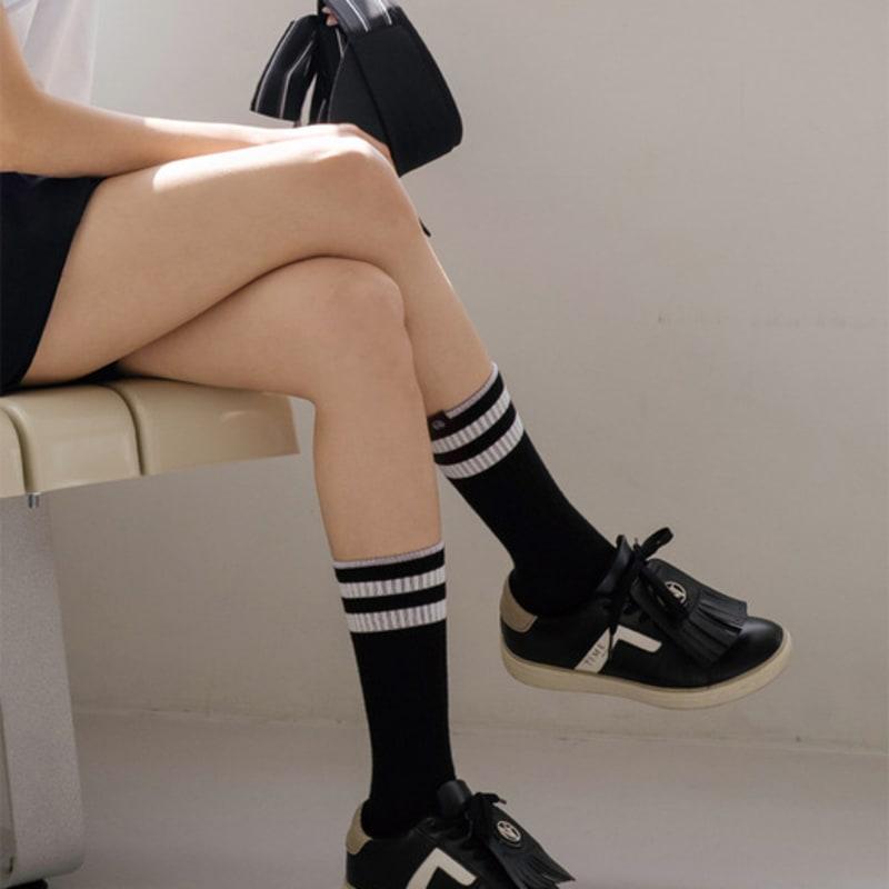 Nitina Striped Crew Socks BK