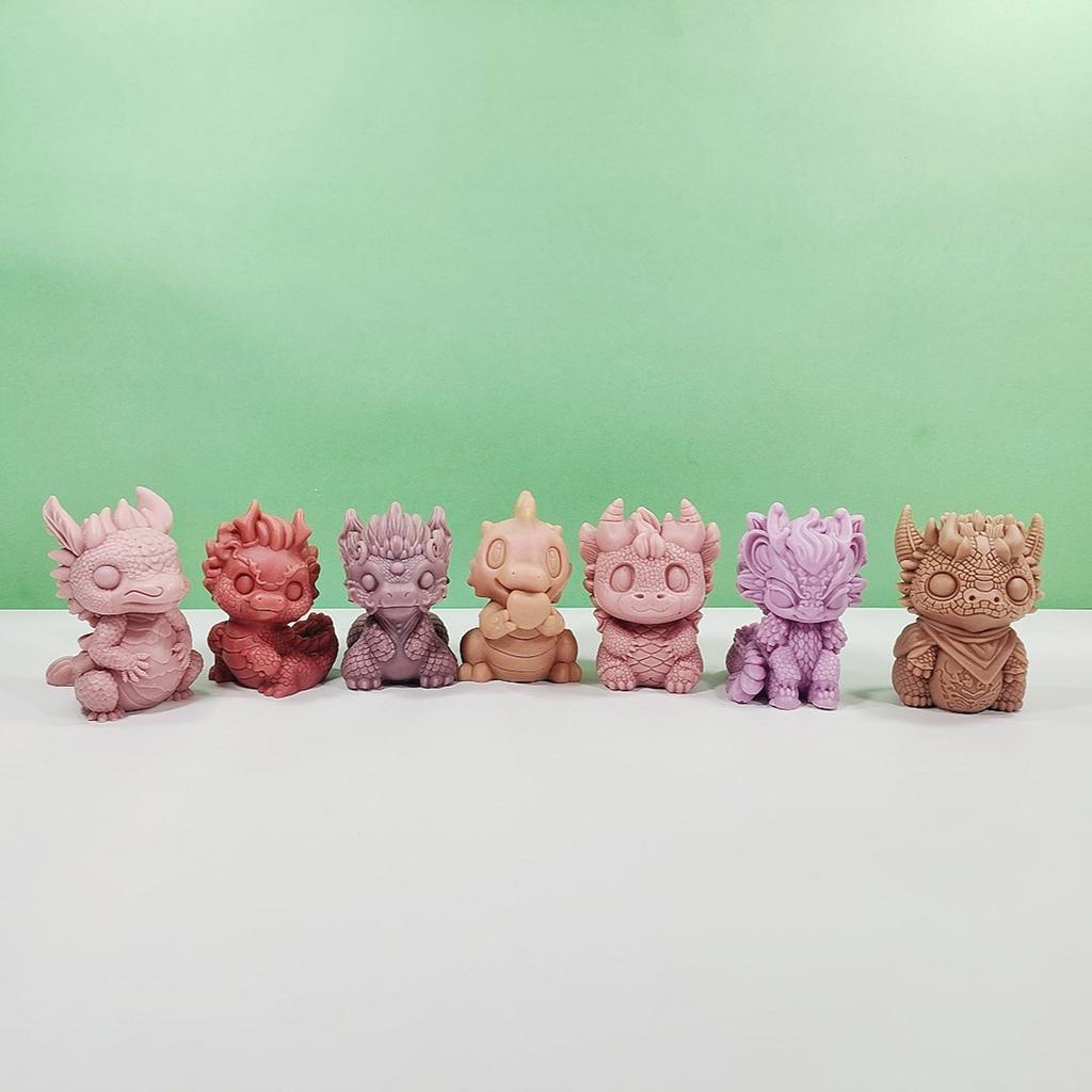 Cute Dragon Silicone Mould Resin Casting Molds Scented Candle Molds for Candle Making Plaster Soap Mold Desktop Decors