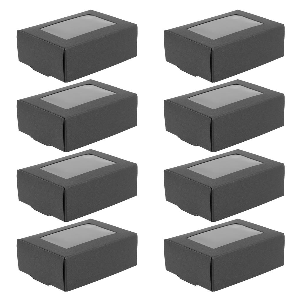 30Pcs Kraft Paper Soap Boxes Small Jewelry Boxes Packaging Window Gift Box Container Party Favor Storage Organizer