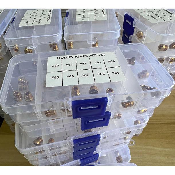 

Carburetor 1/4-32 Gas Main Jet Assortment Kit Compatible with Holley Style Carburetors (2 each 60-61-62-63-64-65-66-67-68-69)