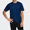 Adidas Round Neck Short Sleeve T-Shirt Men Tops Blue EB8047
