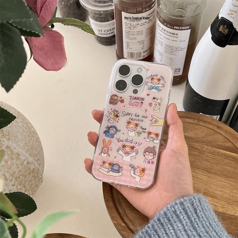 Coco-chan Cheerleader Girl Magnetic Case for iPhone 17 Pro Max iPhone 16