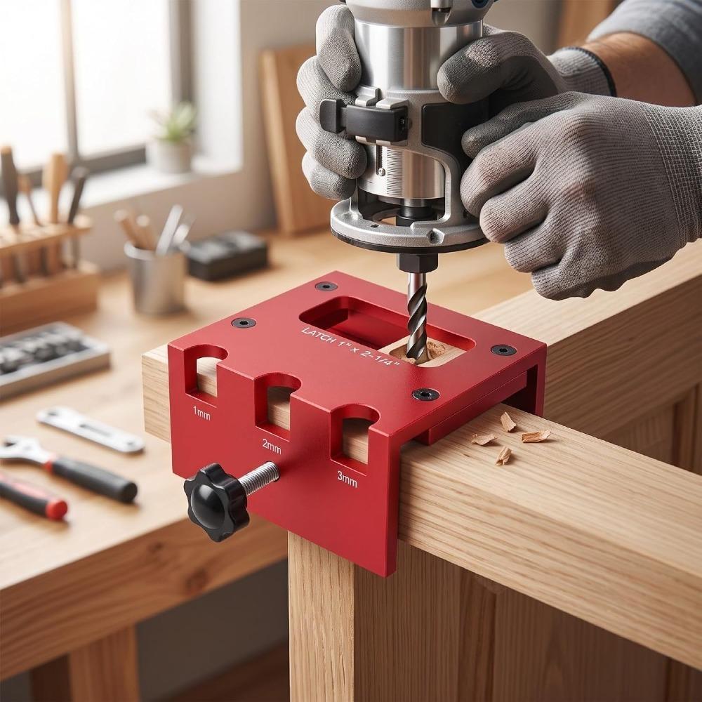 Clamp On Design Door Latch Mortise Tool Aluminum Alloy Door Installation Kit For Latch Plates