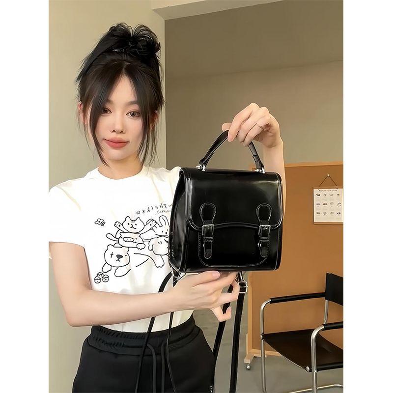 

Preppy Commuter Black Backpack Women s Bag 2025 New Summer High-Grade Light Luxury Niche Design Backpack Black