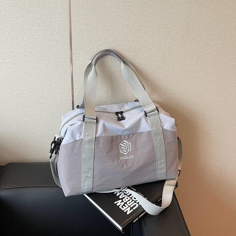 

Дорожная сумка большой вместимости с разделением на сухое и мокрое, для коротких поездок, для фитнеса на открытом воздухе, модная универсальная на плечо/мессенджер серый