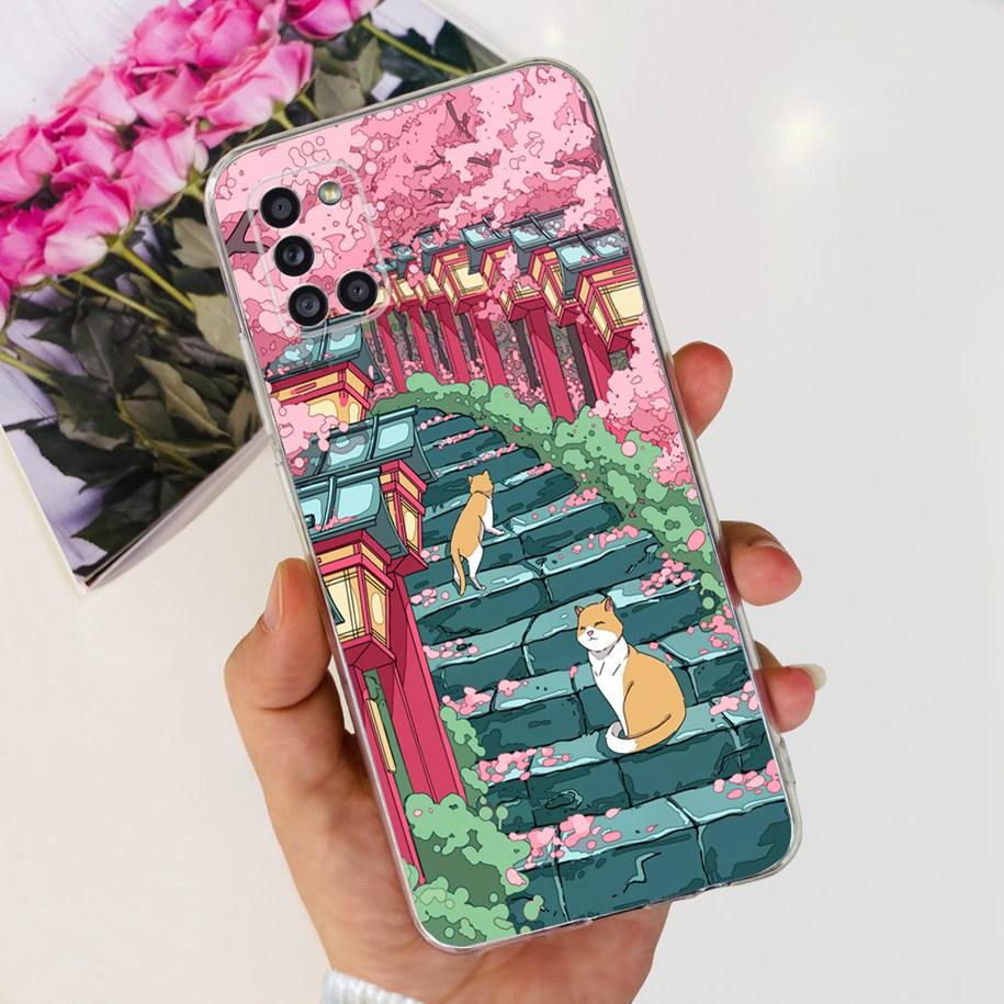 For Samsung A51 Case SM-A515F Flower Cover Fashion Silicone Soft Bumper Clear Funda For Samsung A31 A71 SM-A315F A 51 Phone Case