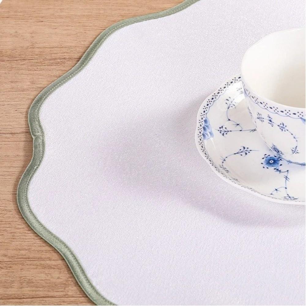 Double-Sided Linen Dining Mat Non-Slip Table Mats Exquisite Heat Insulation Pad  Kitchen