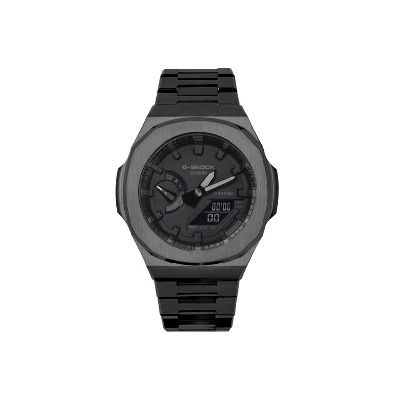 

CASIO Unisex Liquid Crystal,Analog Dual Display Series 48.5mm Black Watch GA-2100-1A1(Watch8--) Regular Watch Box