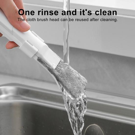 Cleaning Brush Shovel with 10 Replacement Cloth Remove Dirt Easily Multifunctional Corner Stain