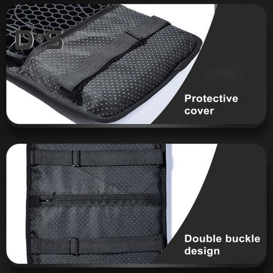 Motorcycle Gel Seat Cushion 3D Honeycomb Structure Breathable Anti Skid Shock Absorbing Motorcycle Gel Seat Pad for Long Rides