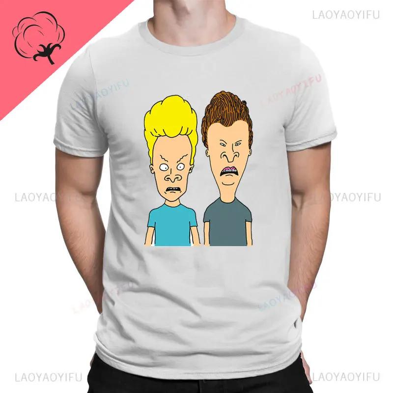 Funny Beavis and Butthead Youth Graphic Tshirt Women Men Cotton Summer Tops Boy Clothes Harajuku Regular Short Sleeve Loungewear