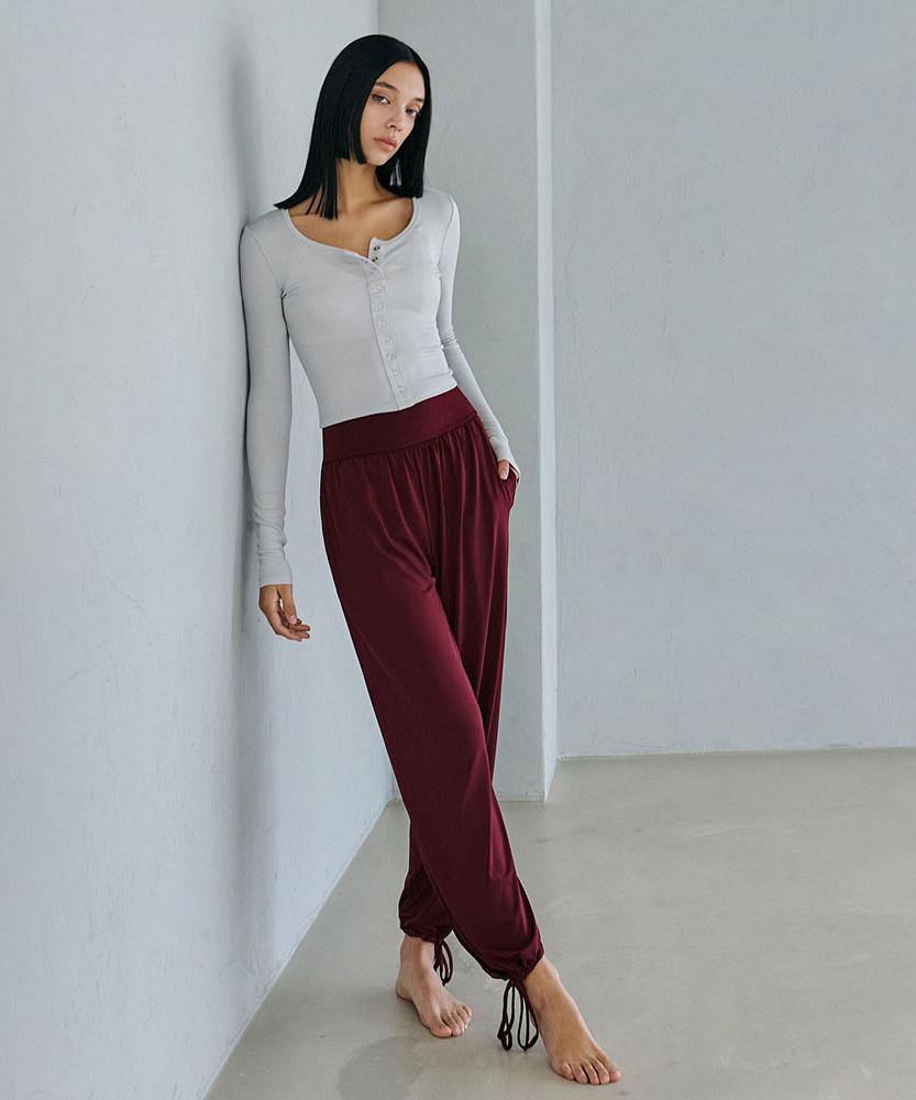 Debiweeo Nadian Harem Pants Devi-B0077-Burgundy