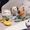 Capybara Slap Snap Wrap Wristband Bracelet Kawaii Animal Plushie Cute Dog Cat Plush Hand Ring Soft Toys Creative Funny Gift