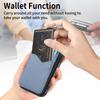 For iPhone 17 Pro Magnetic Case Carbon Fiber Texture Back Cover with Detachable Card Holder