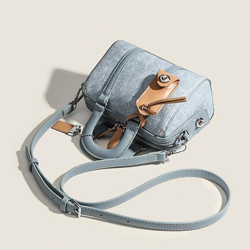 Taschen für Damen 2024 Neuer Stil Die diesjährige beliebte Retro-Denim-Boston-Handtasche High-End-Nischen-Crossbody-Tasche