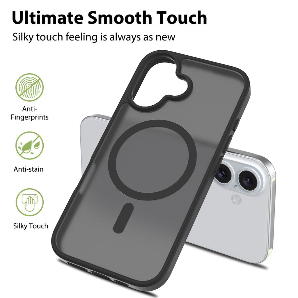 Matte Translucent For Magsafe Magnetic Case For iPhone 17 Air 16 15 14 11 13 12 Pro Max Hard Wireless Charging Back Cover