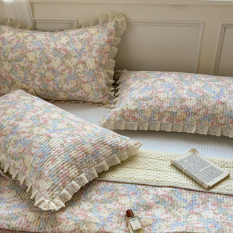 Full Cotton Double-Layer Yarn Washed Cotton Bed Cover
