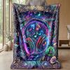 Music Dreams in Space Theme blanket Lightweight Warm Flannel Blanket Decorative Throw Blanket for Home Decoration
