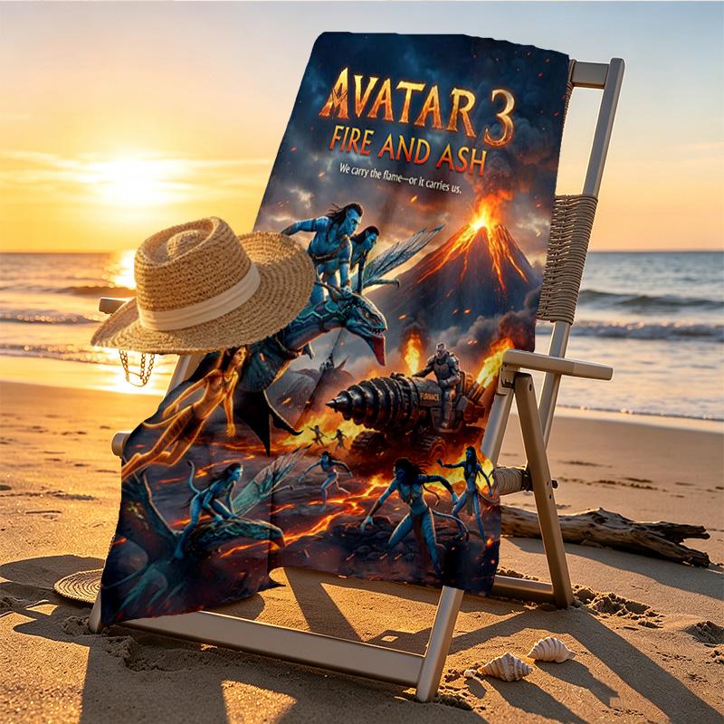 Avatar Print Beach Towel Design, Soft, Lightweight. for Home Bathroom, Spa, Pool, Yoga, Surfing, Camping, Gift for Family, Friend