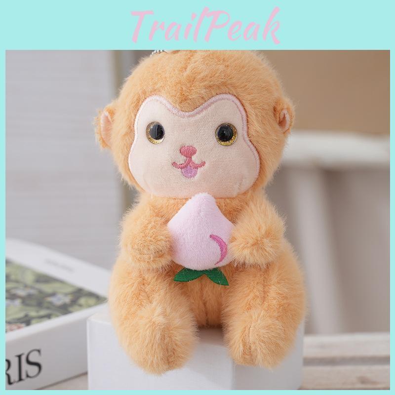 Monkey Plush Soft Keychain Pendant Figure Cotton Backpack Collecting Accessory