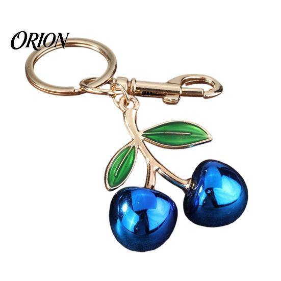 Women Purse Charms Double Cherry Keychain for Women, Golden Plated Alloy Car Key Ring, Decorative Charm Pendant Handbags Backpacks Purses Aesthetic
