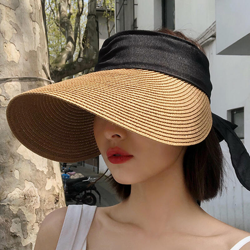 

Duck Ribbon Wang Bone Sun Cap black