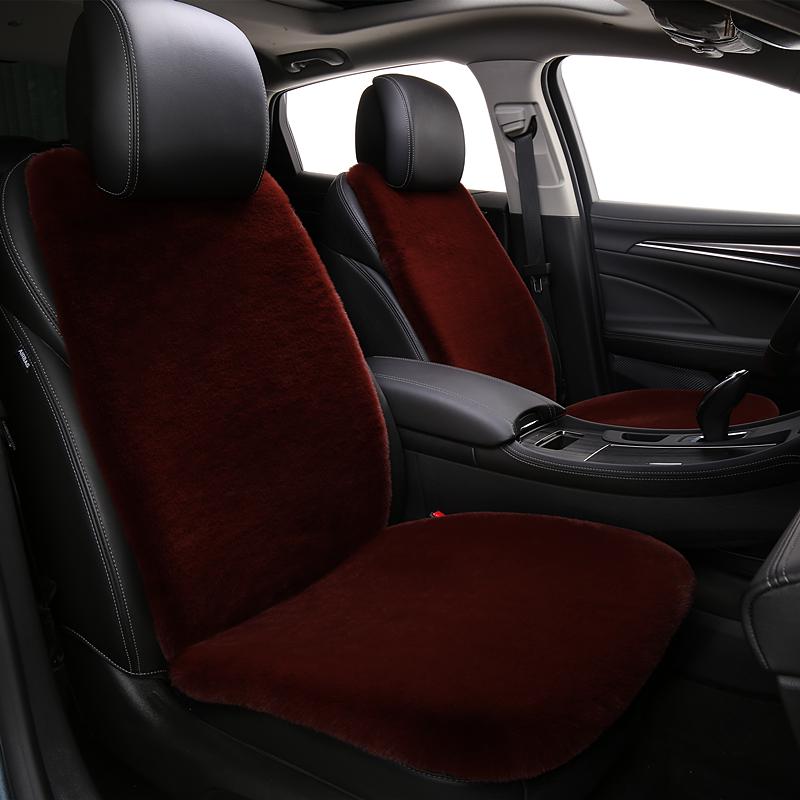 Universal Plush Car Seat Cushion Set - Faux Rabbit Fur, Short Hair, Winter Comfort for Rear Seats