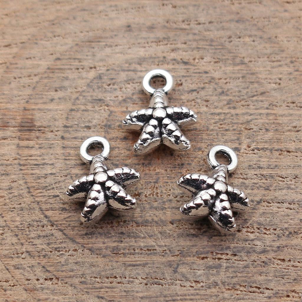 Seestern Meeres-Charms Kollektion Tier-Charms Für Strand-Thema DIY Armband Halskette Schmuckherstellung Zubehör Für