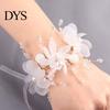 Wrist Corsage Elegant Comfortable Touch Anti-Wear Bride Bridesmaid Bracelet Flower for Wedding Engagement