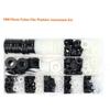 1000-Piece Black Nylon Flat Washer Set - Insulating Plastic Gaskets In Box.