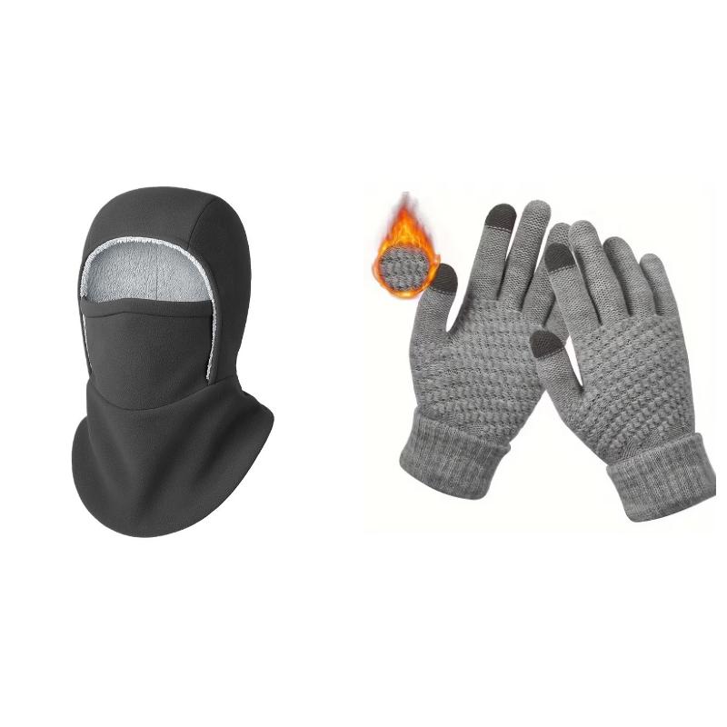1PCS 360° Full Face Masks Winter Thermal Fleece Balaclava Unisex Adjustable Windproof Ski Cycling Mask Neck Protector Headgear