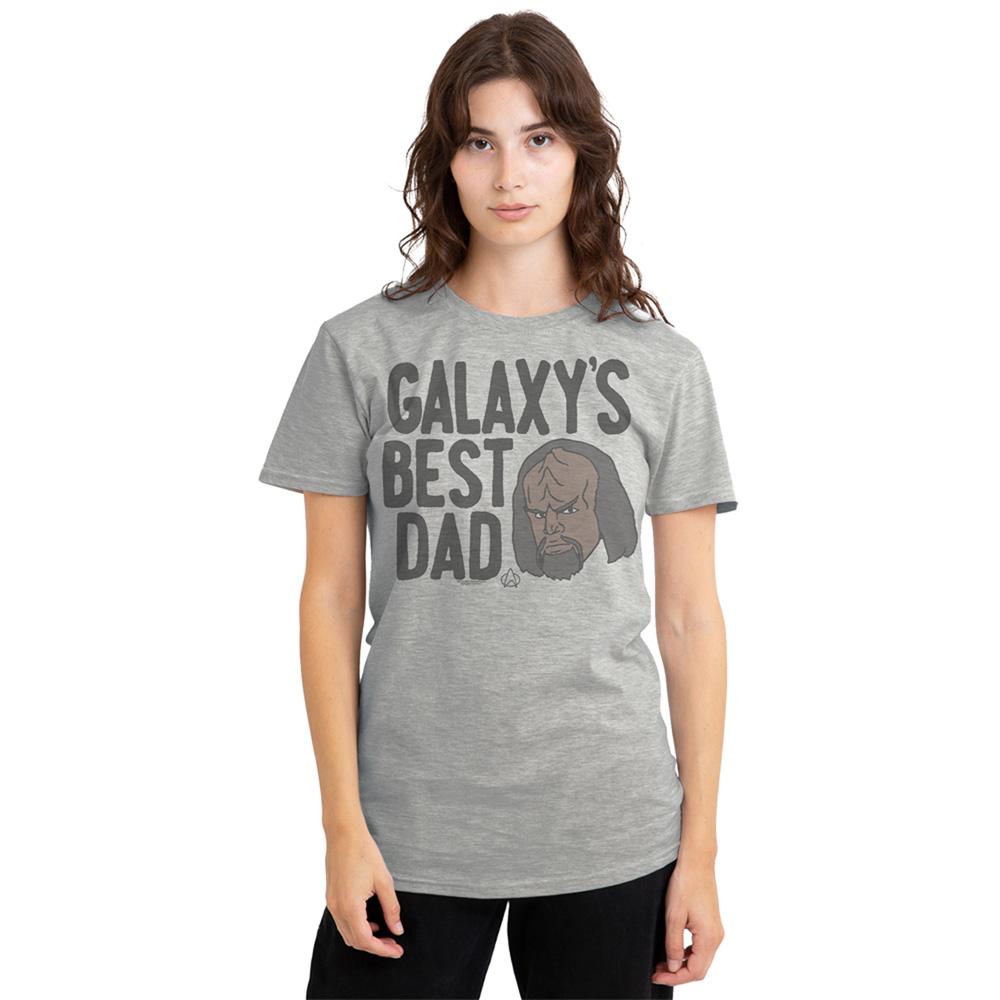 Star Trek: The Next Generation Womens/Ladies Galaxy´s Best Dad Heather T-Shirt