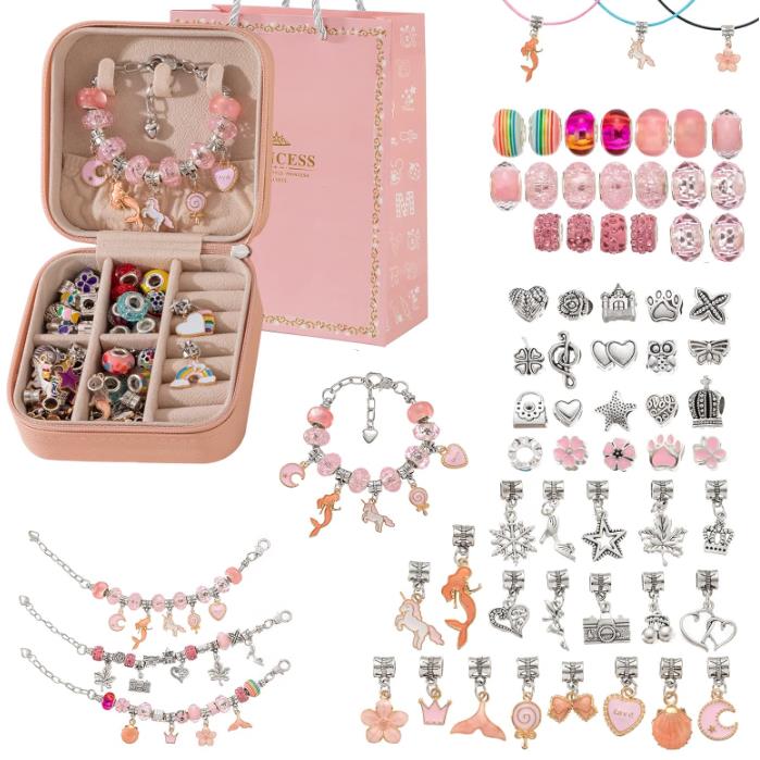 Jewelry Making Kit Bracelets Beads Charms Pendants Gift