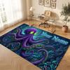 Octopus Sea Life Theme Crystal Velvet Floor Rug Personalized Custom Name Text Warm Carpet Home Decoration