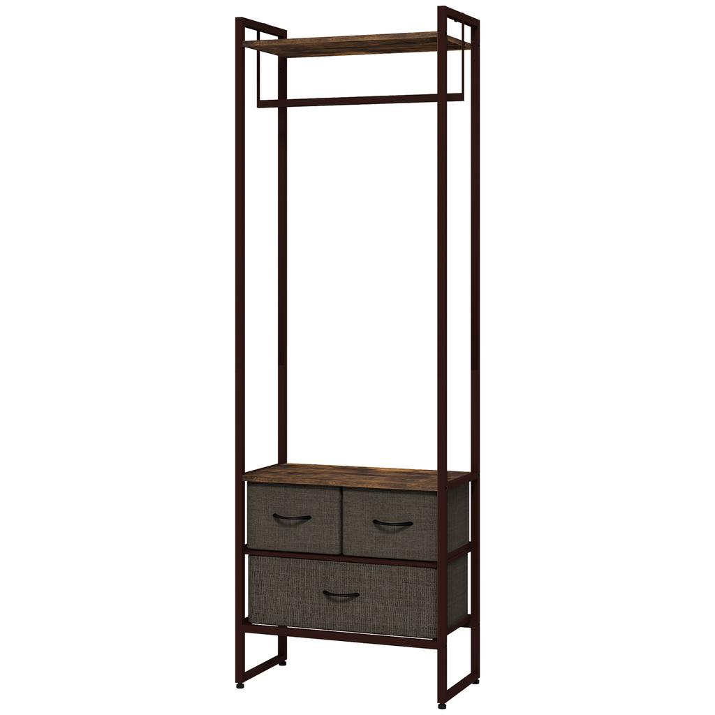 Compact Clothes Rail, with Drawers and Shelf