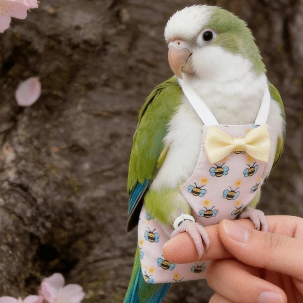 Bowtie Pet Parrot Diaper Adjustable Bird Flight Suits Washable Parrot Flying Clothes  Travel