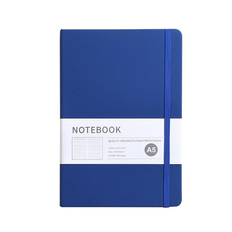 A5 Faux Leather Strap Notebook with Elastic Band - Customizable Business Office Journal