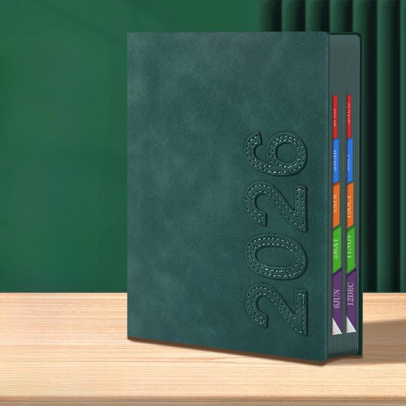 2026 12-Month Annual Plan Notebook/Calendar A5 Green зелёный