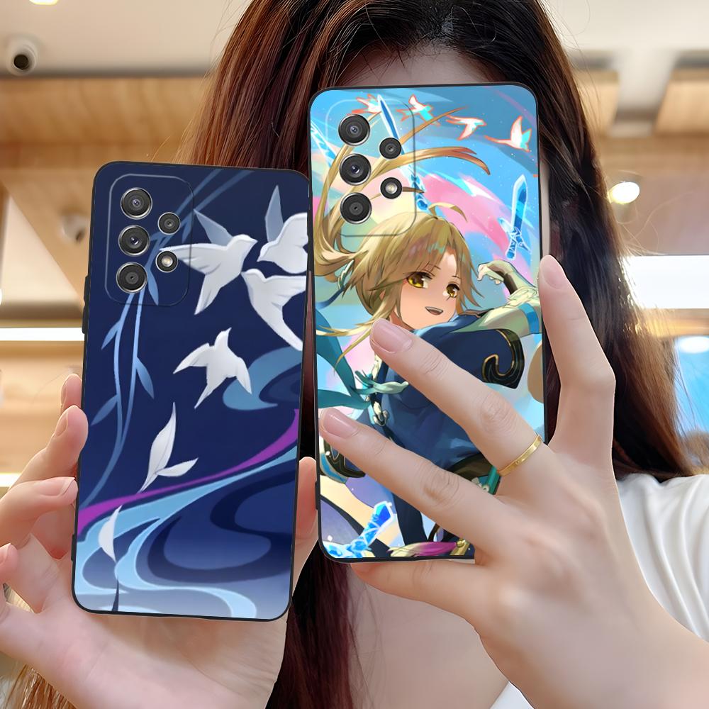 HSR Yanqing Matte TPU Mobile Phone Case for Samsung Galaxy M55 54 42 35 34 33 32 23 22 15 14 13 12 F55 5G Colorful Cover