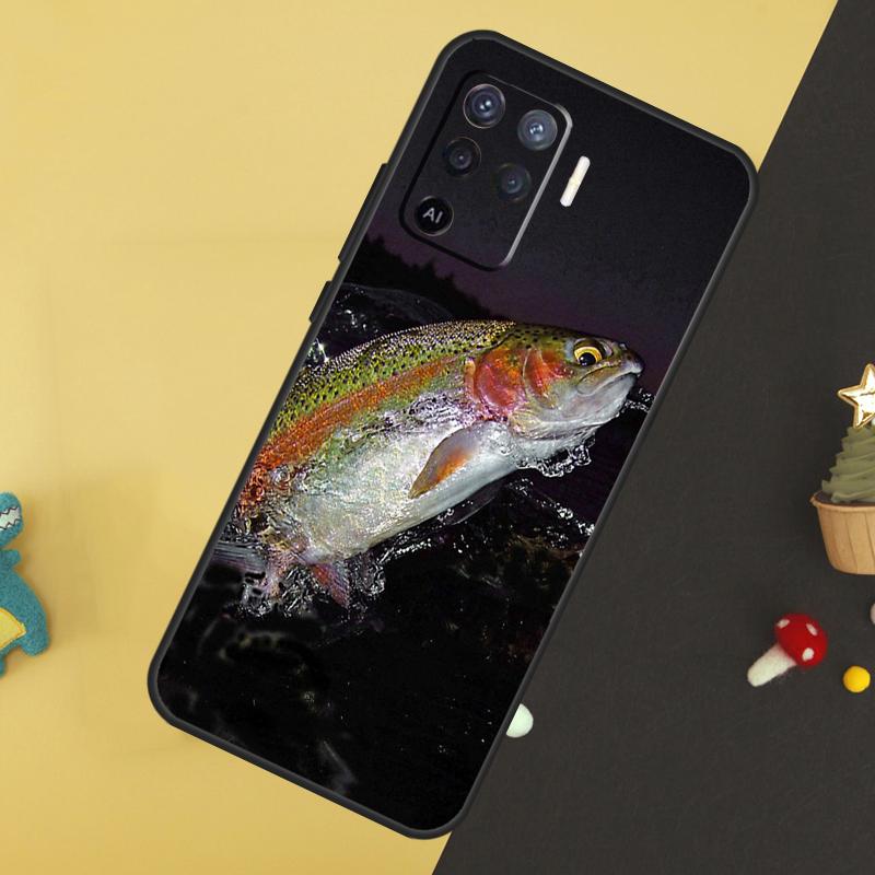 

Vintage Trout Fishing Case For Oppo A96 A76 A16 A17 A57 A60 A40 A80 A18 A38 A58 A78 A98 A15 A54 A74 A94 A6 A5 Pro OPPO A57 5G