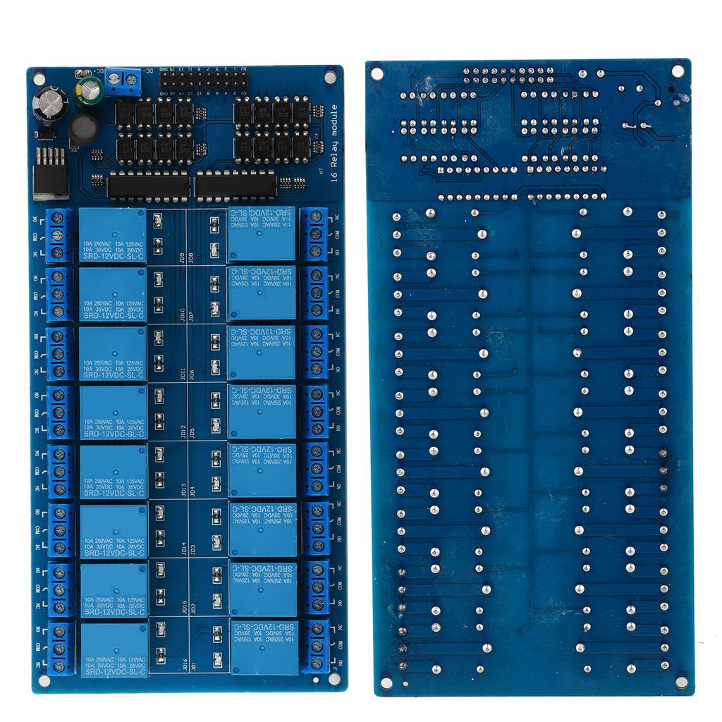 16 Channel Relay Module Electromagnetic Board for ARMAVR PIC PLC Low Level Trigger12V