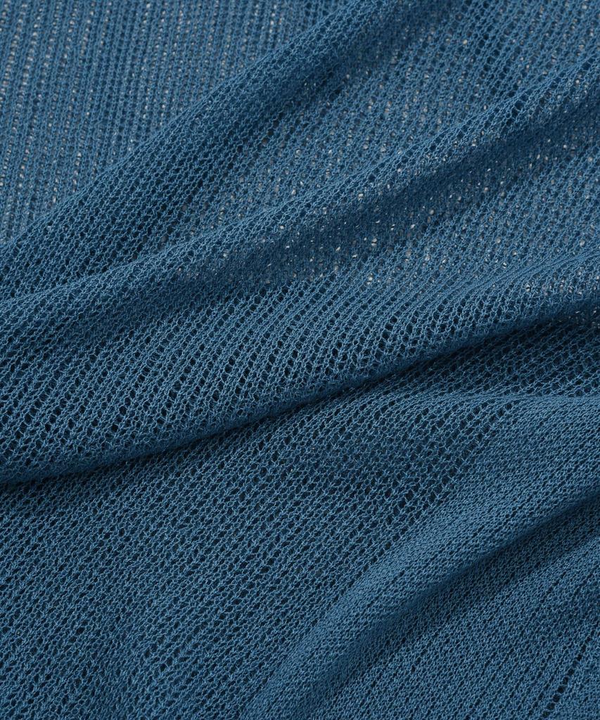 COVERNAT Authentic Mesh Knit Hoodie Ash Blue